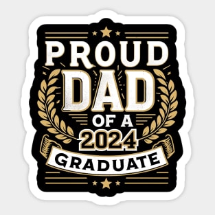 Proud Dad of a 2024 Graduate: Celebratory Design Sticker